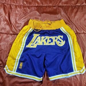 100% Authentic Men's Size Small Just Don Los Angeles Lakers‎ NBA Classic Shorts